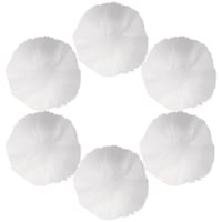 YUYWWAN 6 pomponuri din blană artificială 7 cm alb, globuri decorative pufoase rotunde pentru căciuli, eșarfe, mănuși, genți, decorațiuni de brad, DIY 1