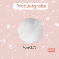 YUYWWAN 6 pomponuri din blană artificială 7 cm alb, globuri decorative pufoase rotunde pentru căciuli, eșarfe, mănuși, genți, decorațiuni de brad, DIY 2