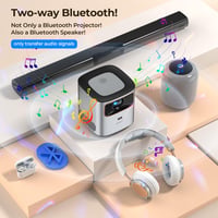 YUZINO 4K Projektor - Elektromos Fókusz, 15000L Fényerő, Full HD 1080P Natív Felbontás, WiFi, Bluetooth, Hordozható Házimozi Okostelefonhoz 5