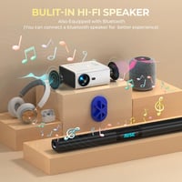 YUZINO X26 4K Mini Projektor 18000L Full HD 1080P WiFi Bluetooth - Elektromos Fókusz, Zoom Funkcióval, Otthoni Mozi és Kültéri Vetítés, HDMI 5