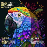 YUZINO X26 4K Mini Projektor 18000L Full HD 1080P WiFi Bluetooth - Elektromos Fókusz, Zoom Funkcióval, Otthoni Mozi és Kültéri Vetítés, HDMI 2