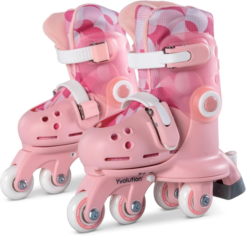 Yvolution Twista Roller Korcsolya Gyerekeknek 2+ Év, Rózsaszín 12-3J
