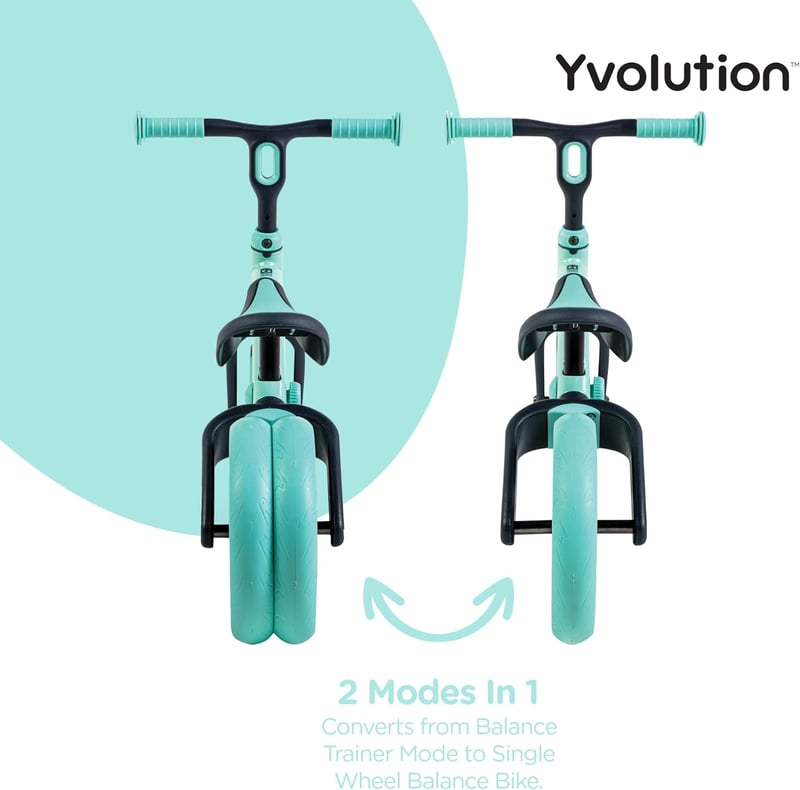 Yvolution Y Velo Junior 9 colos pedál nélküli futóbicikli 18 hónaptól 4 éves korig zöld gyermekeknek