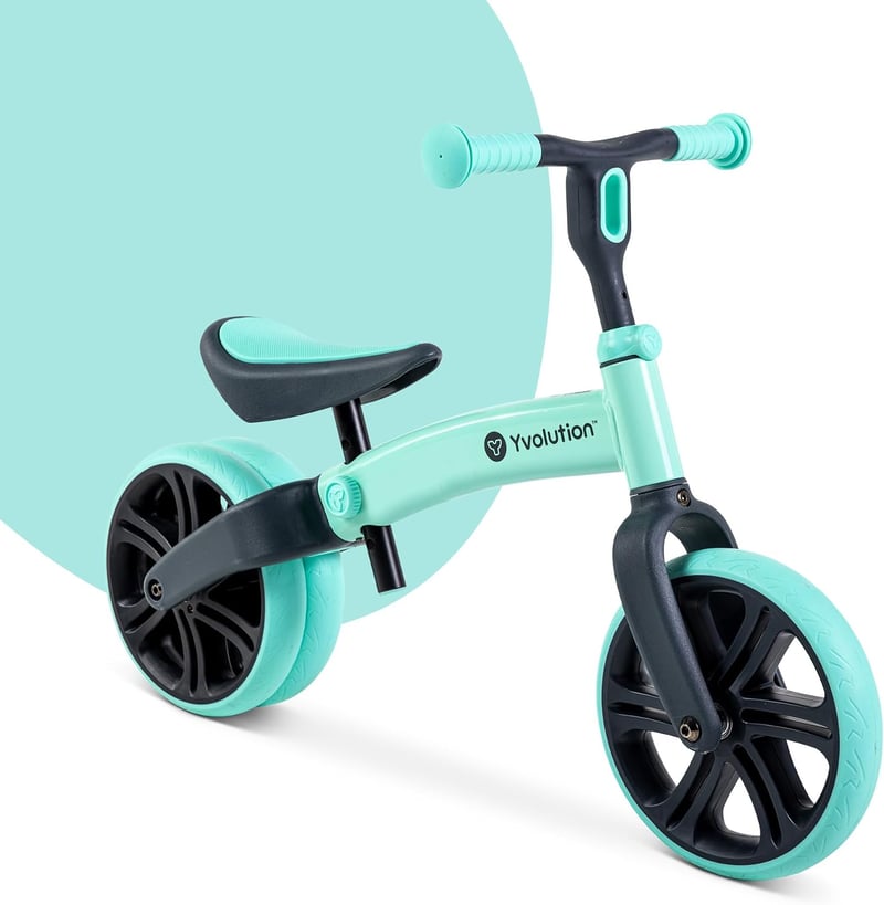 Yvolution Y Velo Junior 9 colos pedál nélküli futóbicikli 18 hónaptól 4 éves korig zöld gyermekeknek