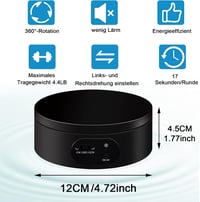 YVVV Elektromos Forgó Fotózási Állvány 360° Termékfotózáshoz Fekete - 120 x 45 mm 4