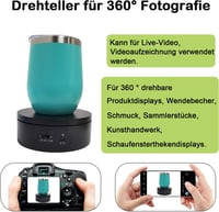 YVVV Elektromos Forgó Fotózási Állvány 360° Termékfotózáshoz Fekete - 120 x 45 mm 3