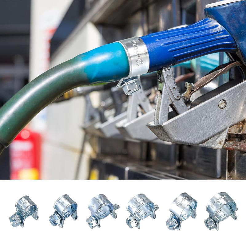 ywchoshe 20db Mini Csőbilincs Üzemanyag Injektoros Csatornához 7-9mm Állítható