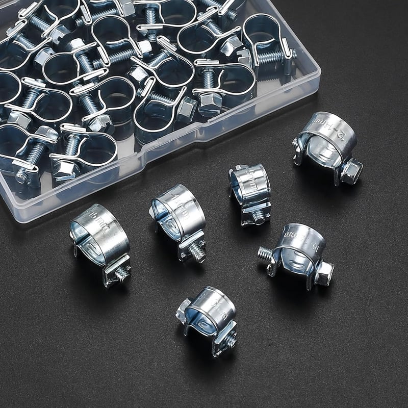 ywchoshe 20db Mini Csőbilincs Üzemanyag Injektoros Csatornához 7-9mm Állítható