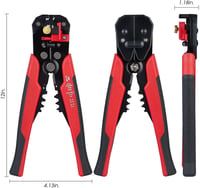 Clește automat pentru dezizolat YWHWXB 3 în 1, roșu-negru, 10-24AWG, 0,2-6,0mm², pentru tăiere și sertizare 7