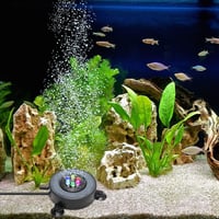 Set Decorațiune Vulcan pentru Acvariu YWNYT, Piatră de Aer cu Lumină LED Multicoloră, Ornament cu Bule pentru Acvariu și Pești 6