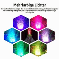 Set Decorațiune Vulcan pentru Acvariu YWNYT, Piatră de Aer cu Lumină LED Multicoloră, Ornament cu Bule pentru Acvariu și Pești 4