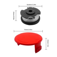 YWNYT kalem za trimer za Einhell GE-CT 18/28 Li, 1,6 mm - 10 kom + 2 poklopca 2