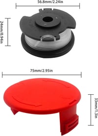 YWNYT Fűkasza Cséve Einhell GE-CT 18/28 Li-hez, 1,6mm Nylon Vágófonal 10db + 2 Sapka 2