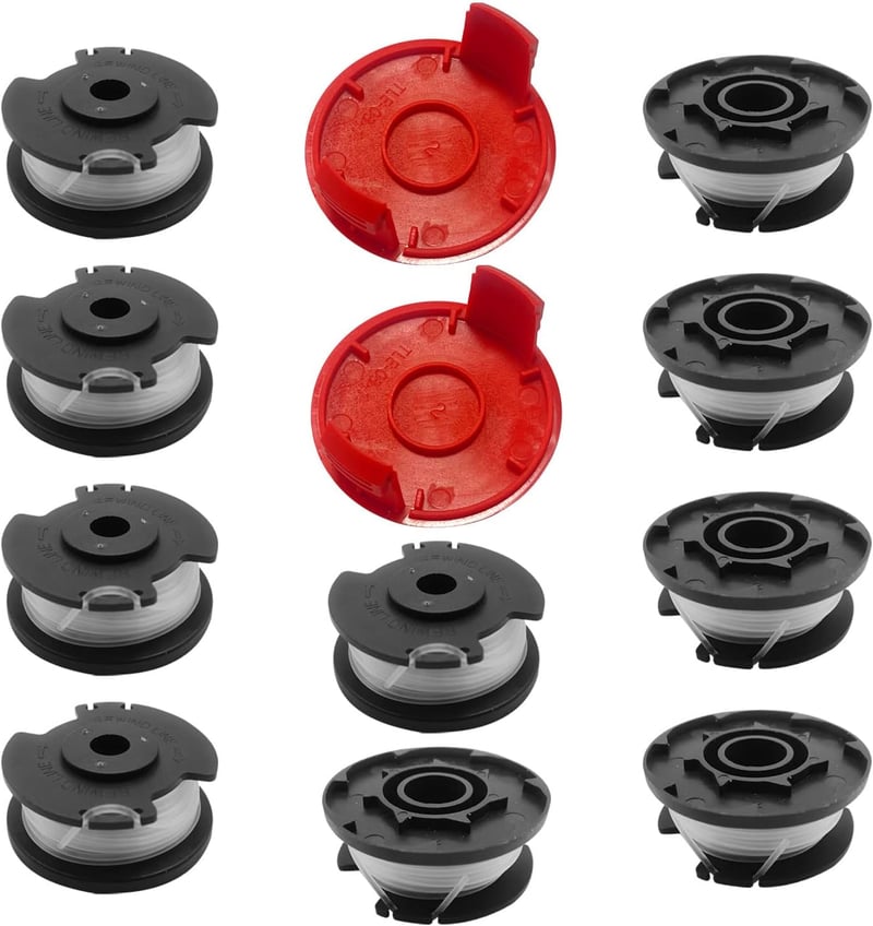 YWNYT Fűkasza Cséve Einhell GE-CT 18/28 Li-hez, 1,6mm Nylon Vágófonal 10db + 2 Sapka