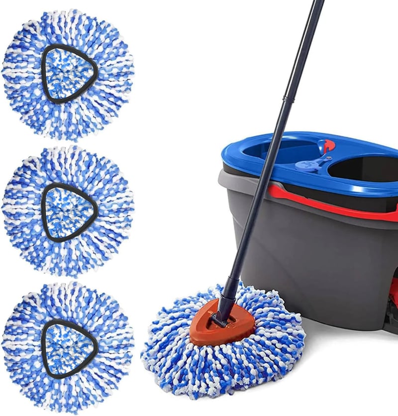 YWSHF zamjenska glava za mop kompatibilna sa sustavom RinseClean s 2 spremnika, mikrofibra nastavak za čišćenje tvrdih podnih površina