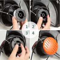 YWTESCH Fűkasza Damil Szett - 6 db Vágószál Tekercs Black and Decker Fűszegélynyíróhoz, 1,65 mm x 10 m, Fedéllel és Cserealkatrésszel 7