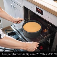 YXHZVON Silikonski kalup za pečenje 20 cm, 2 komada okruglih silikonskih kalupa s uzorkom za pećnice s ventilatorom, za pečenje torti i kruha, crni 4