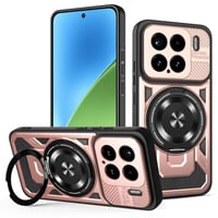Puzdro YXINDAFU pre Xiaomi 15, s 360-stupňovým otočným magnetickým krúžkom a stojanom, vojenská ochrana z TPU silikónu a PC, odolné voči nárazom a poškriabaniu, pre Xiaomi 15 5G 1