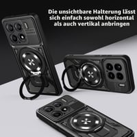 Puzdro YXINDAFU pre Xiaomi 15, s 360-stupňovým otočným magnetickým krúžkom a stojanom, vojenská ochrana z TPU silikónu a PC, odolné voči nárazom a poškriabaniu, pre Xiaomi 15 5G 4