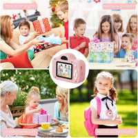 YYDadboy Gyerek Digitális Fényképezőgép, 1080P HD Videó, 2.0" Szemkímélő Kijelző, 32GB Micro SD Kártya, Játékokkal, Rózsaszín 7