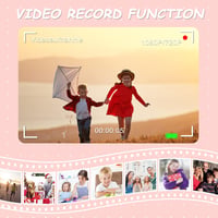 YYDadboy Gyerek Digitális Fényképezőgép, 1080P HD Videó, 2.0" Szemkímélő Kijelző, 32GB Micro SD Kártya, Játékokkal, Rózsaszín 4