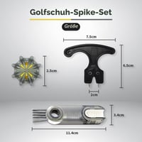 Set de înlocuire crampoane de golf YYMT 12 buc - Crampoane pentru pantofi de golf cu perie de curățare și instrument de schimb 2