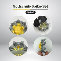 Set de înlocuire crampoane de golf YYMT 12 buc - Crampoane pentru pantofi de golf cu perie de curățare și instrument de schimb 4