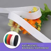 Bandă de bumbac YYTOL, 30 m, 10 mm, bandă de tivit pentru cusut, bandă țesută din bumbac pentru proiecte DIY, bandă de margine 4