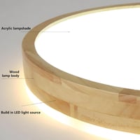 YYUTLUO LED Mennyezeti Lámpa Fa 40cm, Dimmelhető Távirányítóval, 2700-6500K 6
