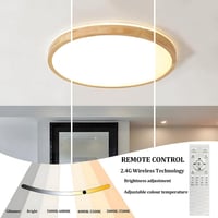 YYUTLUO LED Mennyezeti Lámpa Fa 40cm, Dimmelhető Távirányítóval, 2700-6500K 5