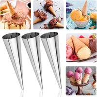 YZDZSW 21 részes rozsdamentes cannoli forma szett, nem tapadó krémsürgős kúp sütőforma kefével 6