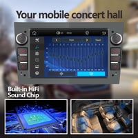 Autorádio YZKONG pre Opel Antara, Corsa, Vivaro, Combo, Zafira – 2DIN dotykový displej, bezdrôtové CarPlay, Android Auto, RDS, Bluetooth, USB, sivé 3