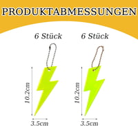 YzmrBdqc Biztonsági Fényvisszaverő Kulcstartó Szett - 12 db PVC Láthatósági Függő Gyerekeknek és Felnőtteknek, Kerékpáros Kiegészítő 2