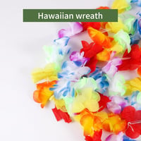 Yzpklhw 12 db Hawaii virágfüzér szett, színes lánc nyaklánc luau party dekorációhoz 5
