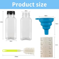 Yzpklhw 250 ml višekratne plastične bočice za sok, 10 komada, prozirne, za smoothie, voćne sokove, vodu, mlijeko, za hladnjak 2