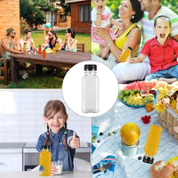 Yzpklhw 250 ml višekratne plastične bočice za sok, 10 komada, prozirne, za smoothie, voćne sokove, vodu, mlijeko, za hladnjak 7