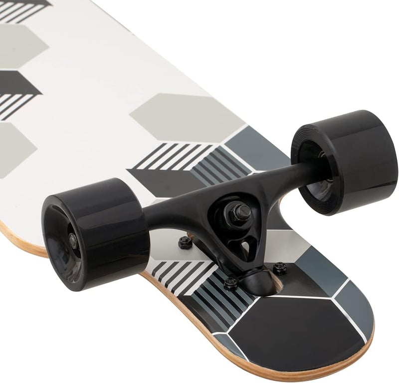 Yzszsjc 8-Rétegű Juhar Longboard Cruiser Komplett Szett PU Kerekekkel