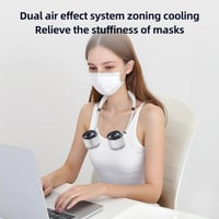 YZYOE Nyakba akasztható ventilátor LED kijelzővel, 4 fokozat, újratölthető hordozható ventilátor 7