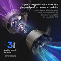 YZYOE Nyakba akasztható ventilátor LED kijelzővel, 4 fokozat, újratölthető hordozható ventilátor 3