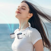 YZYOE Nyakba akasztható ventilátor LED kijelzővel, 4 fokozat, újratölthető hordozható ventilátor 1