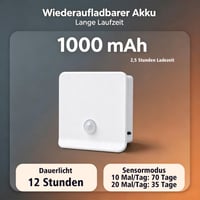 YzzYzz LED noćno svjetlo za utičnicu sa senzorom pokreta i 3 boje svjetla, pakiranje od 6 komada 2