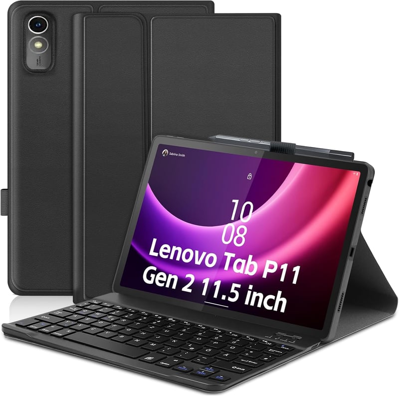 Zabatoco Lenovo Tab P11 Gen 2 Billentyűzetes Tok 7 Szín Háttérvilágítás