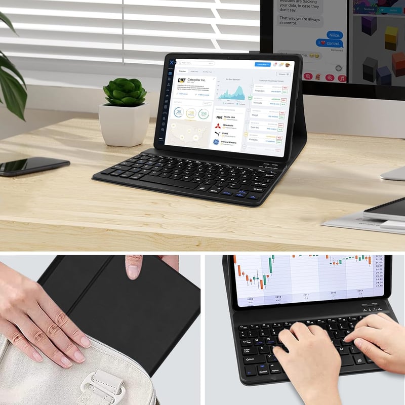 Zabatoco Lenovo Tab P11 Gen 2 Billentyűzetes Tok 7 Szín Háttérvilágítás