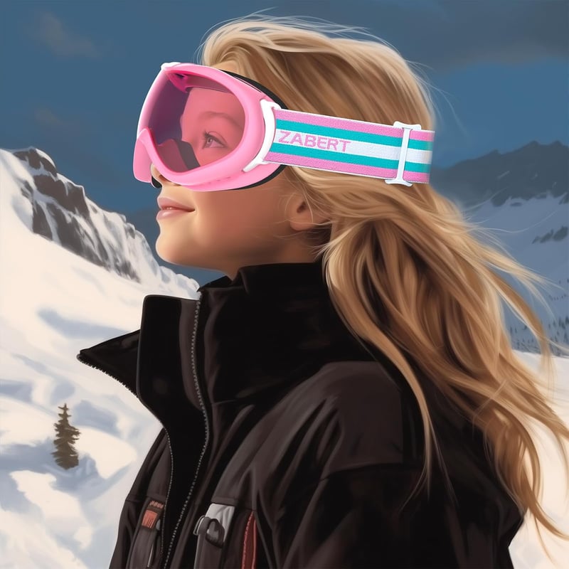 ZABERT Gyerek Síszemüveg OTG Snowboard Szemüveg 6-14 Év UV Védelem Páramentesítés