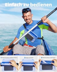 Zacro 2 db Vízálló Telefontok Állítható Pánttal - Pénztárca és Okostelefon Védőtok Strandoláshoz, Vízi Sportokhoz, Kerékpározáshoz és Túrázá 5