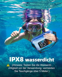 Zacro 2 db Vízálló Telefontok Állítható Pánttal - Pénztárca és Okostelefon Védőtok Strandoláshoz, Vízi Sportokhoz, Kerékpározáshoz és Túrázá 2