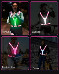 Zacro LED futógilet fényvisszaverő USB töltős futólámpa kerékpározáshoz 7