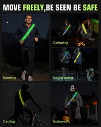 Zacro LED Reflektív Futóöv Fényvisszaverő Biztonsági Lámpa Sétáláshoz Futáshoz Kerékpározáshoz 8