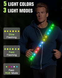 Zacro LED Reflektív Futóöv Fényvisszaverő Biztonsági Lámpa Sétáláshoz Futáshoz Kerékpározáshoz 2