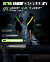 Zacro LED Reflektív Futóöv Fényvisszaverő Biztonsági Lámpa Sétáláshoz Futáshoz Kerékpározáshoz 3